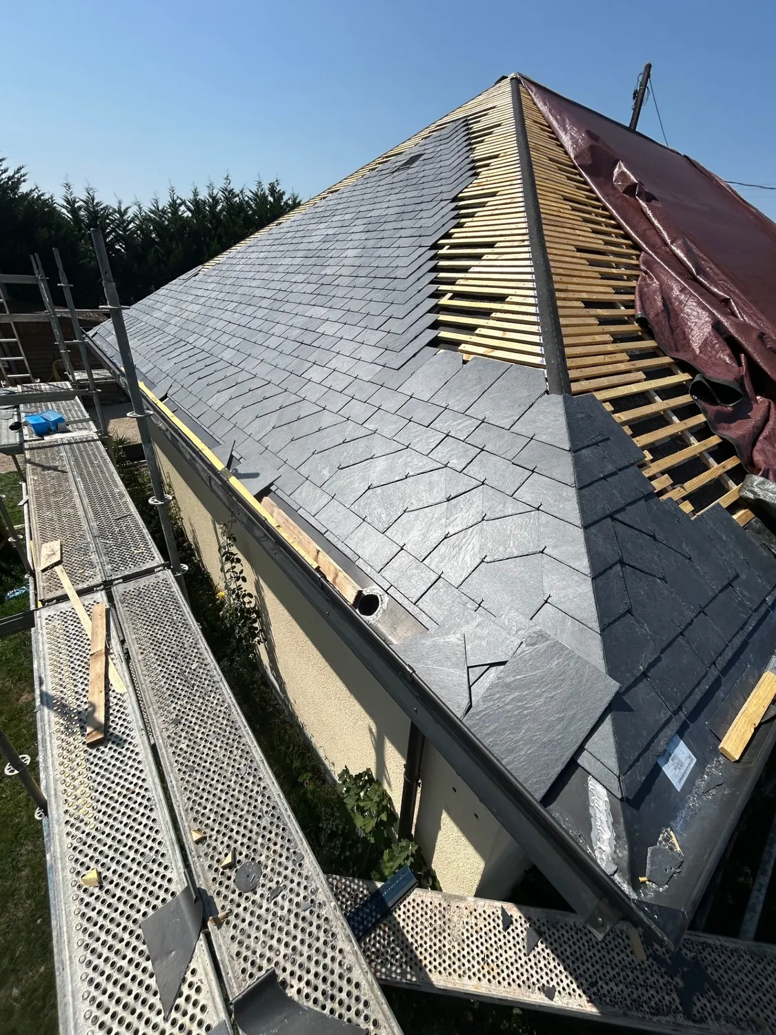 pose gouttiere mur de sologne