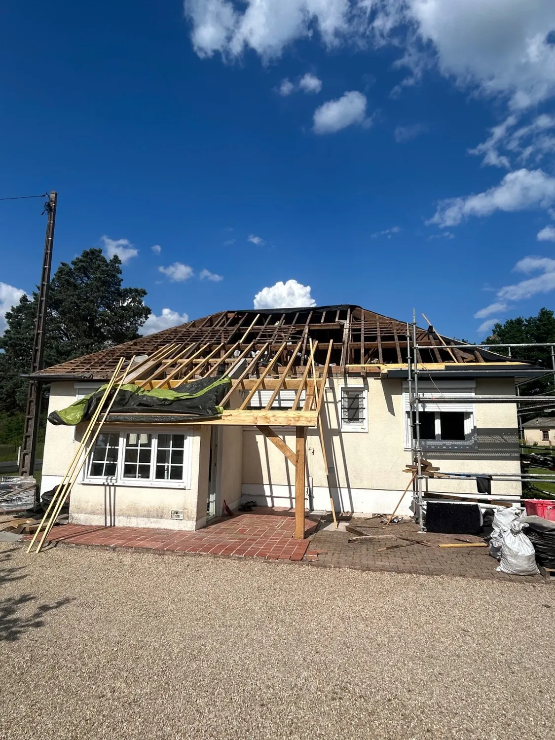 pose gouttiere mur de sologne